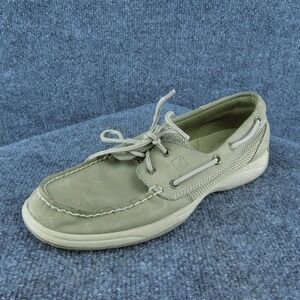 SPERRY Women Boat‎ Shoe Shoes Beige Leather Lace Up Size 8 Medium